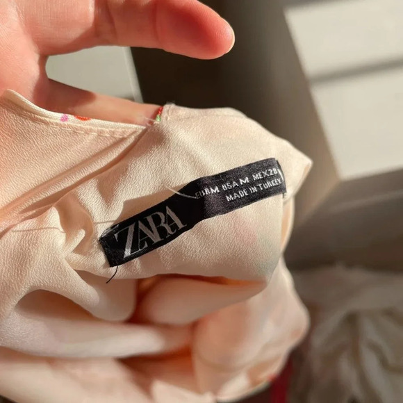 Zara Satin Effect Jumpsuit With  Belt in Olive Green NWT Size Small - Picture 12 of 12